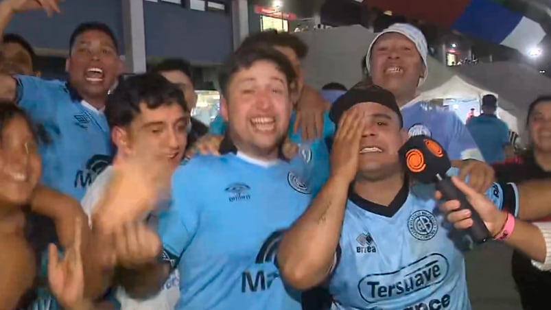 festejo hinchas belgrano
