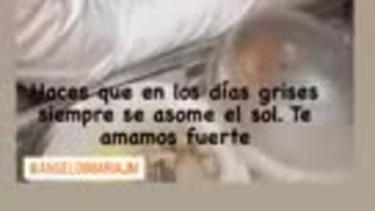 Pía Di María alentó a su papá desde el hospital