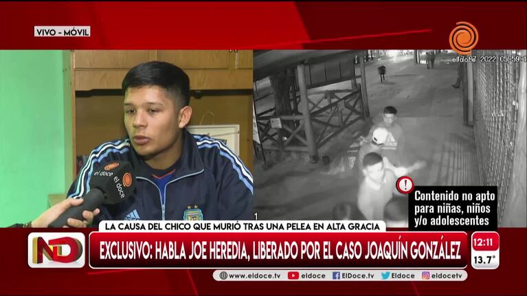 Exclusivo: en libertad, el acusado por la muerte de Joaquín contó qué pasó