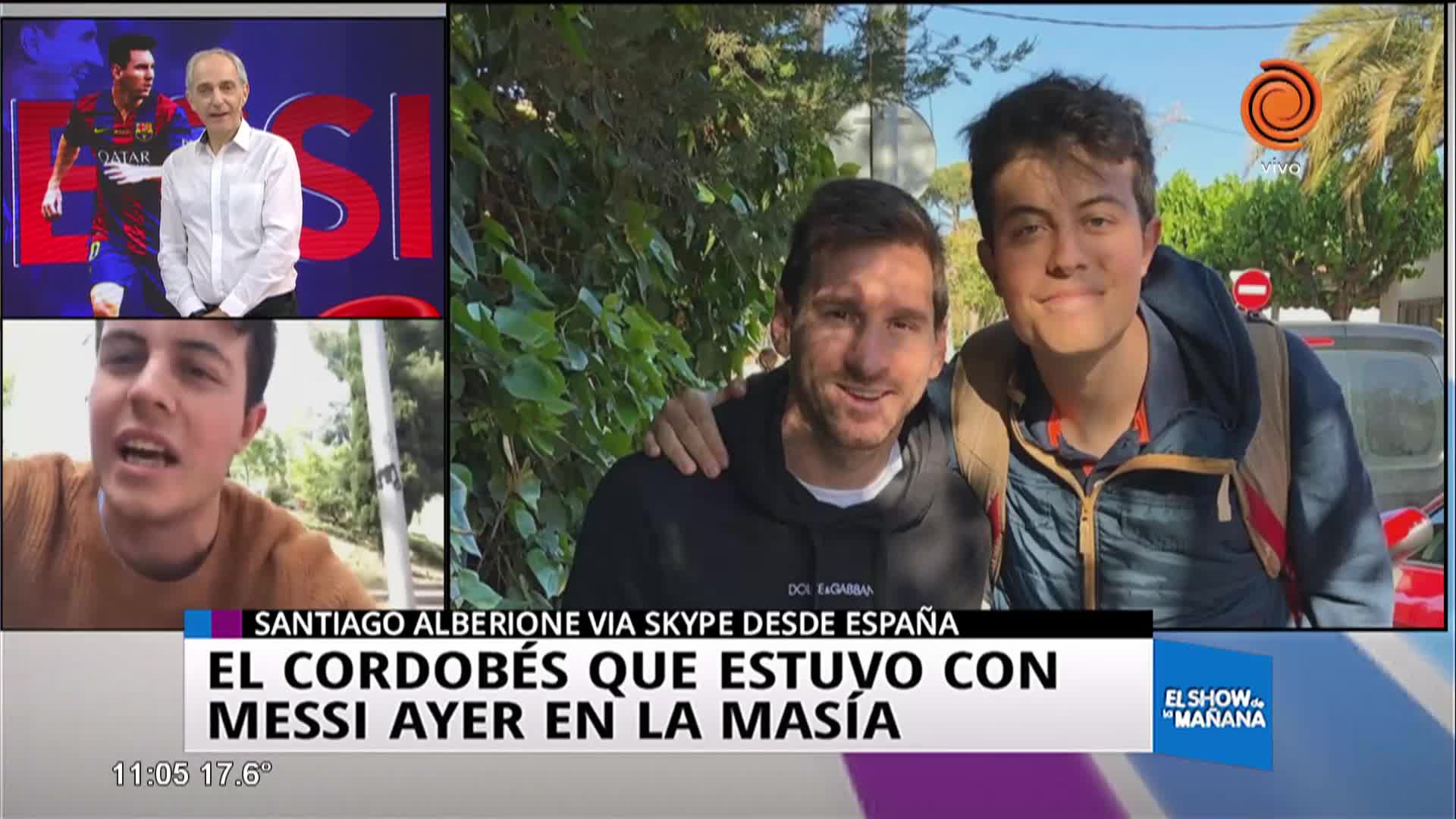 Vive en España y se cruzó con Messi