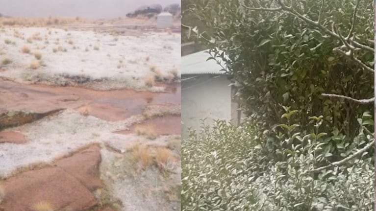Video: el frío se instaló en Córdoba y llegó la nieve al Champaquí