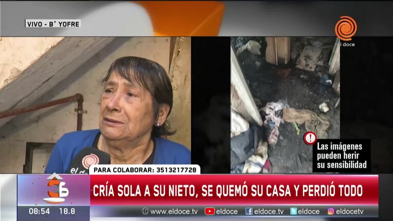 Se le quemó la casa a una jubilada y perdió todo