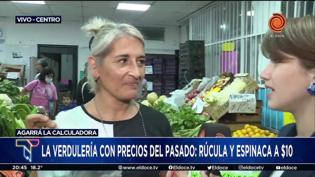 Verduras a 10 pesos en el centro de Córdoba: "Se le puede hacer guerra a la inflación"