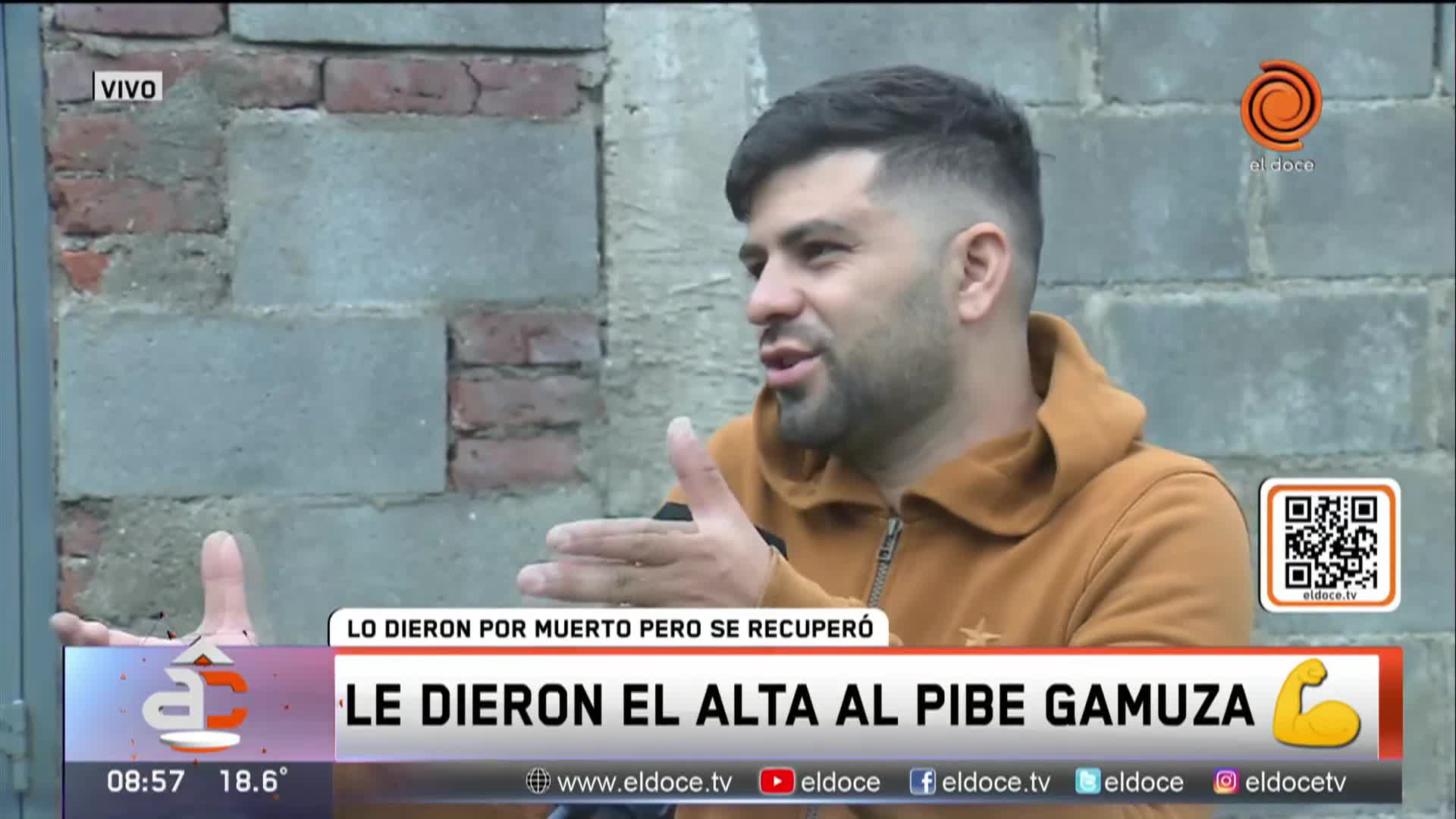 El Pibe Gamuza recibió el alta 