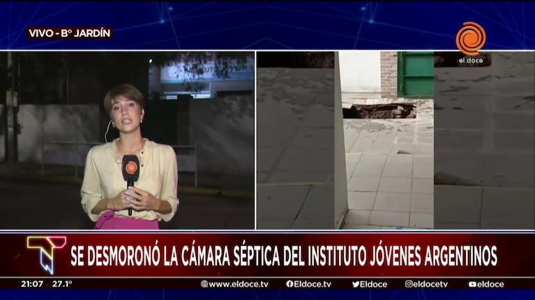 Cinco chicos cayeron a la cámara séptica del colegio en Córdoba