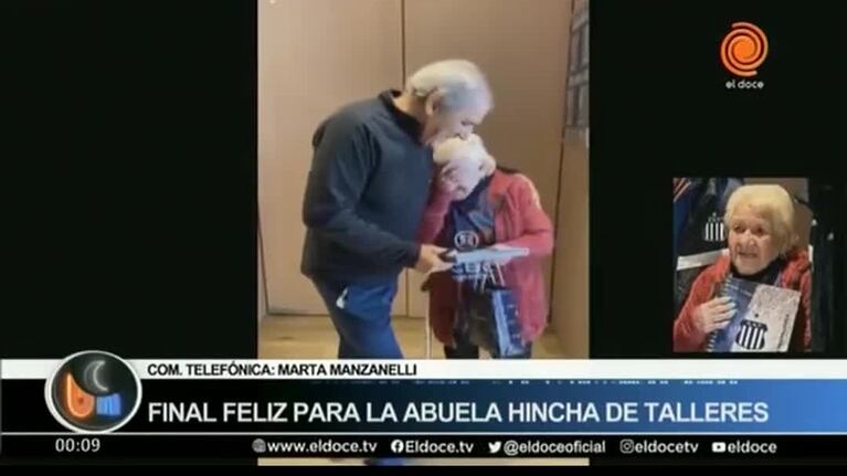 La felicidad de la abuela hincha de la T que es viral