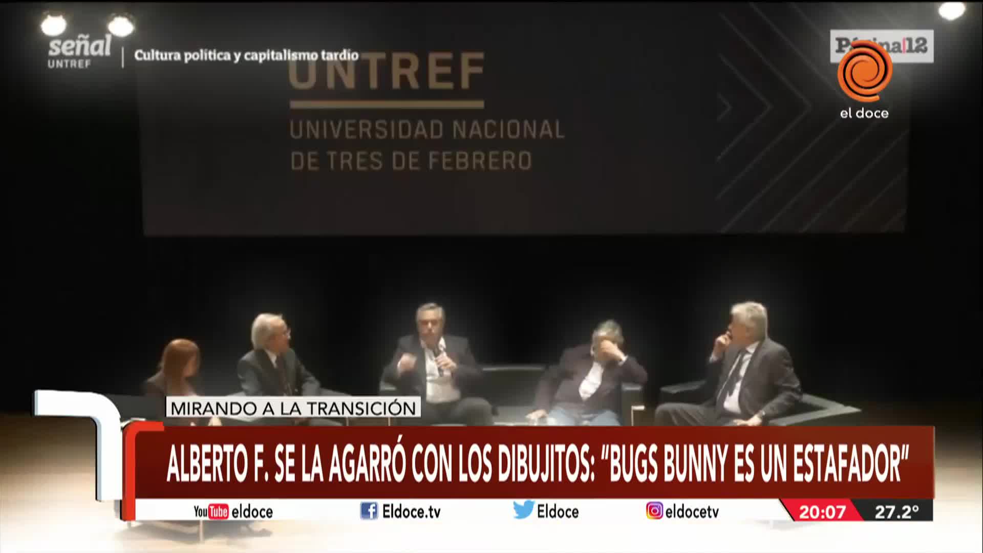 Alberto Fernández criticó a Bugs Bunny: "Es un gran estafador"