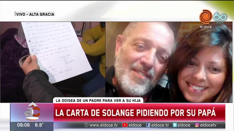 La carta de Solange tras el calvario que sufrió su padre