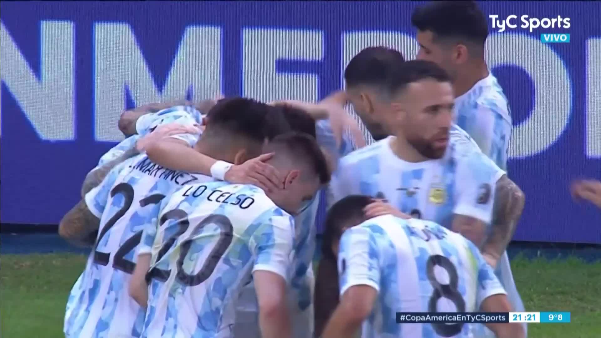 El festejo de Argentina campeona de América