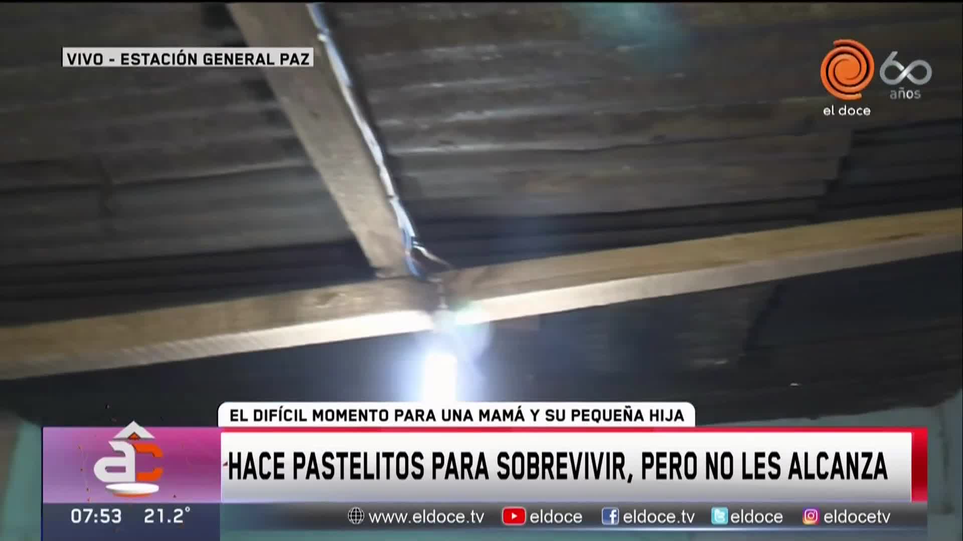 Se quedó sin trabajo y vive con su hija: se les incendió la casa