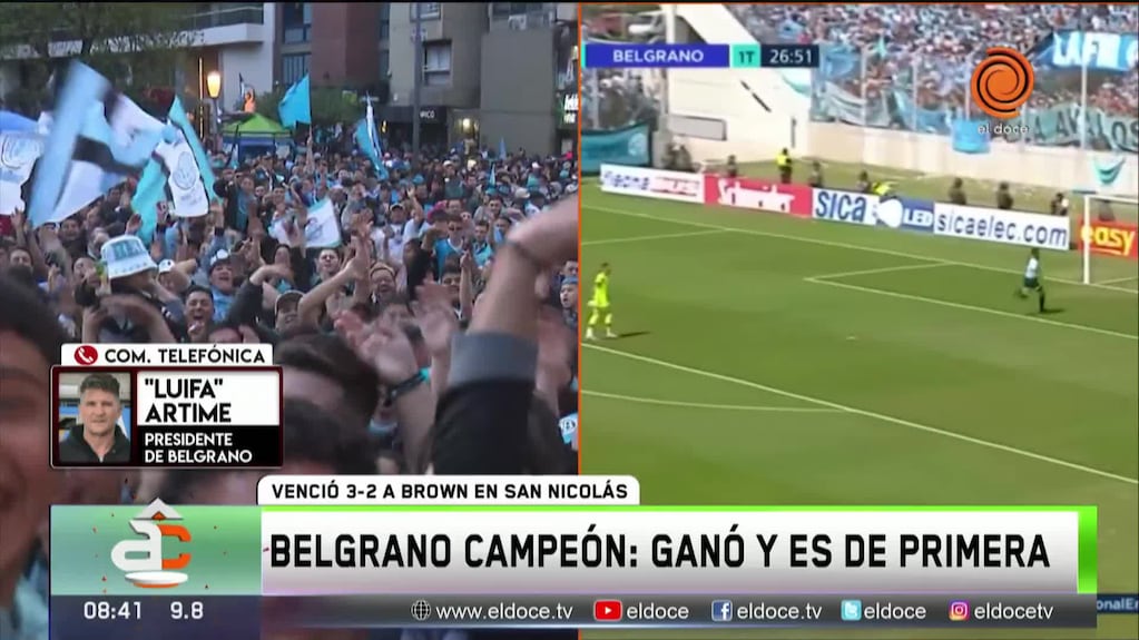 Artime reflexionó sobre el futuro del plantel tras el ascenso de Belgrano