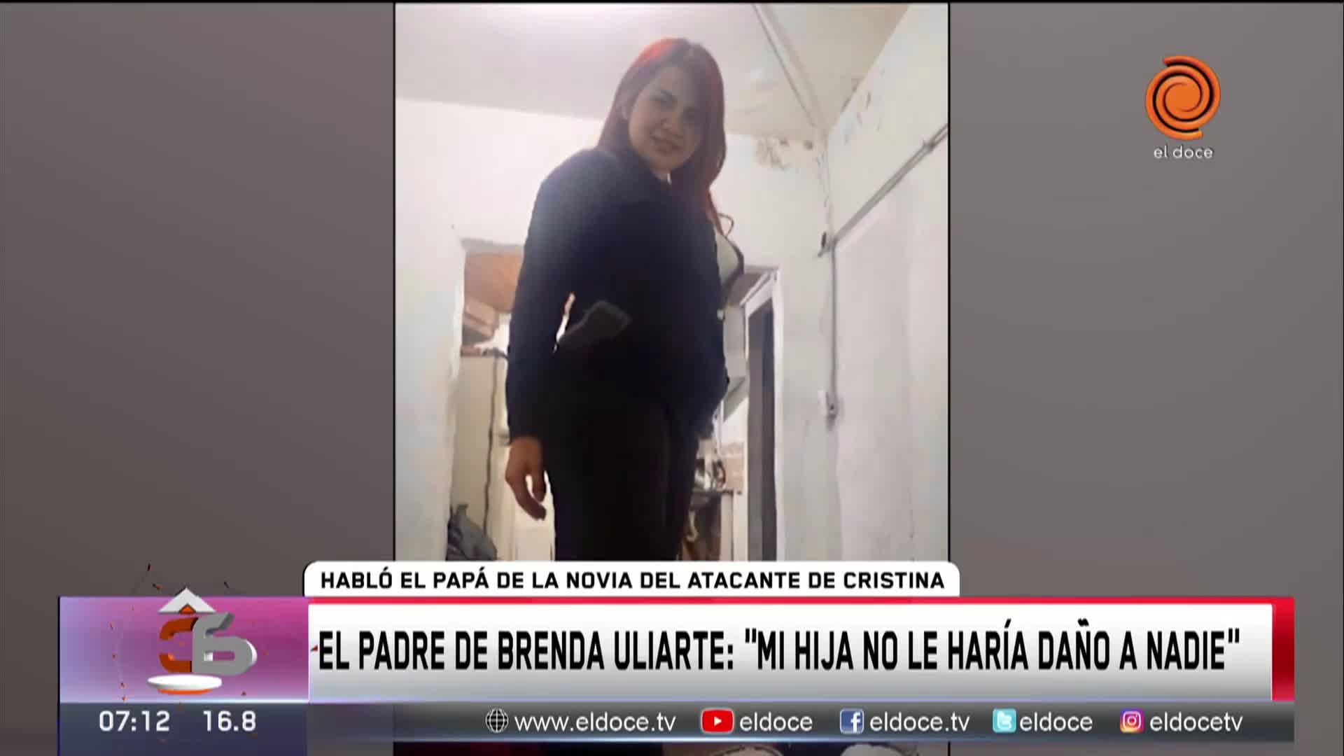 El padre de Brenda Uliarte defendió a su hija 