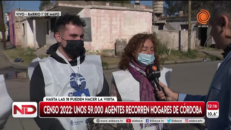 En familia: madres e hijos salieron a censar en Córdoba