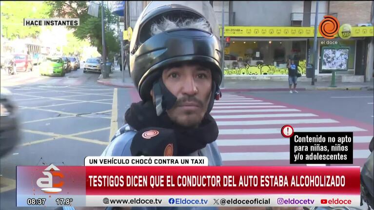 Impresionante choque en la esquina de Olmos y Maipú