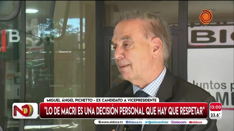 Pichetto opinó sobre la decisión de Macri de bajarse de la candidatura presidencial