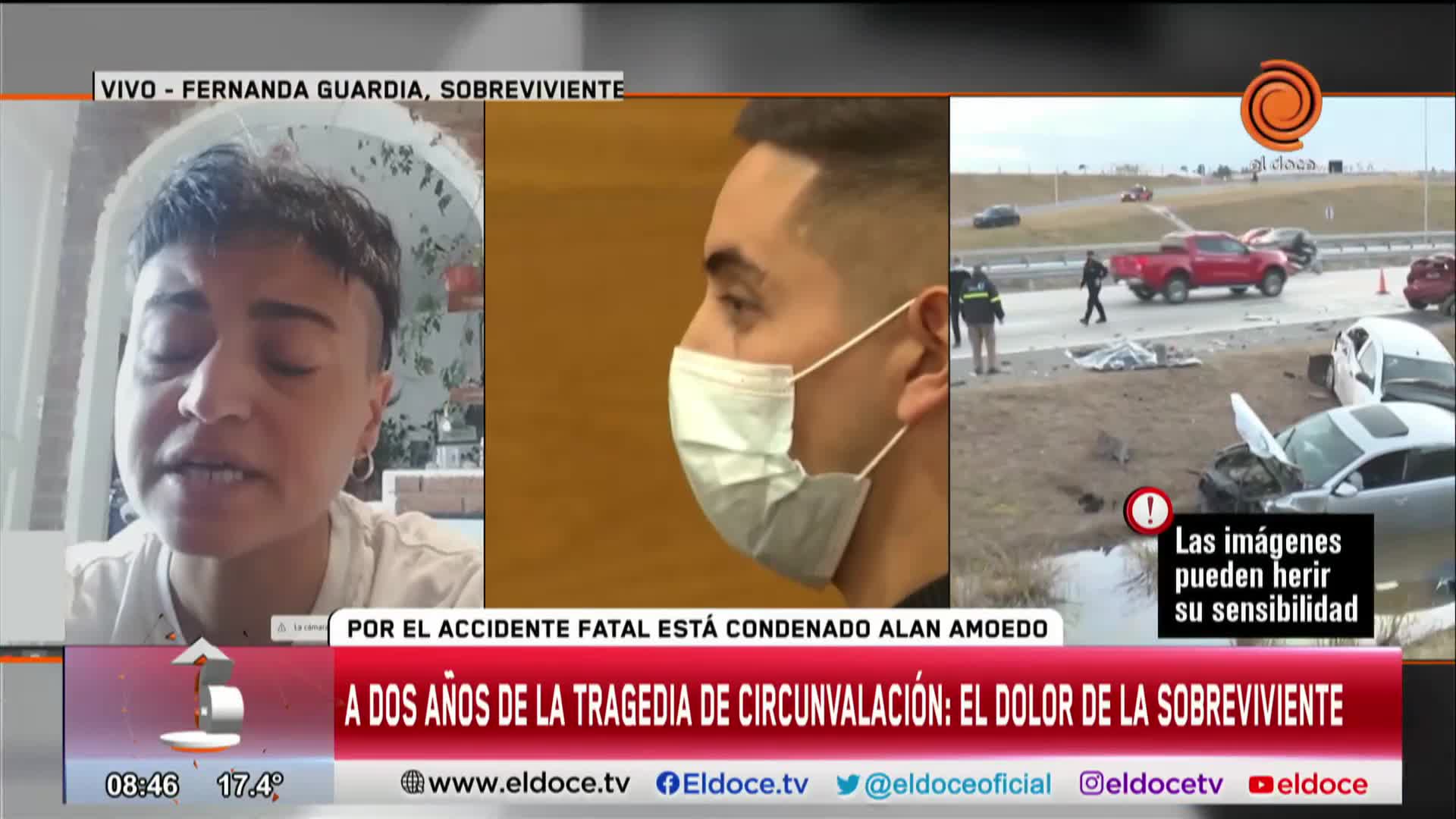 El dolor de la sobreviviente del crimen vial de Circunvalación