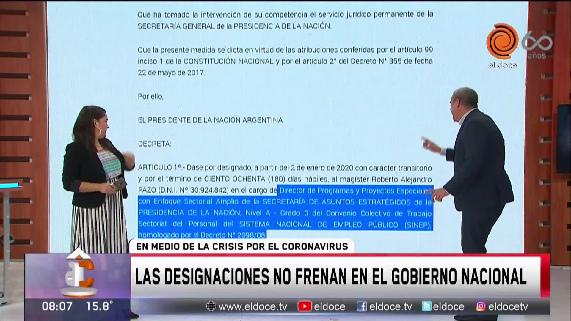 Las designaciones en el Estado no paran