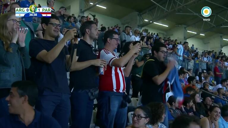 El gol de Paraguay para el 1-0 ante Argentina