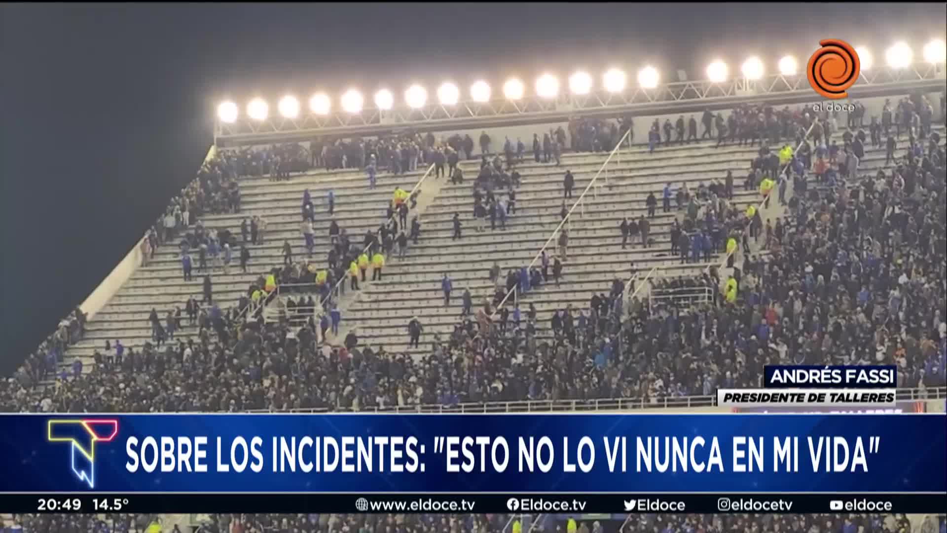 Fassi y los incidentes en Vélez: "No lo vi nunca en mi vida"