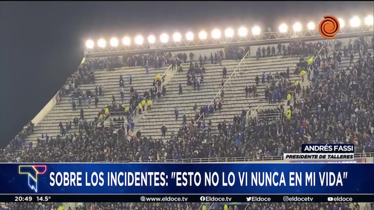 Fassi y los incidentes en Vélez: "No lo vi nunca en mi vida"