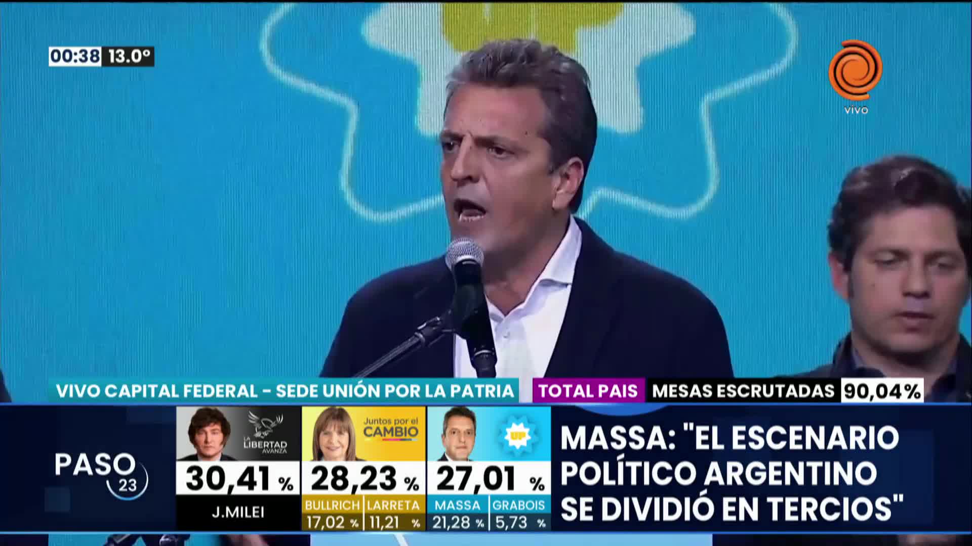 El discurso de Massa tras la derrota en las Paso