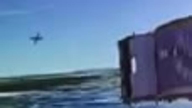 El momento del despegue del avión estrellado