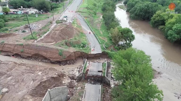 Los daños en la Costanera desde el drone de El Doce