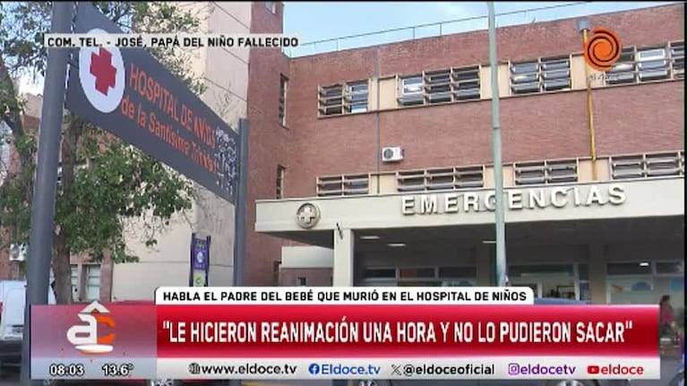 Habló el papá del bebé fallecido en el Hospital de Niños 