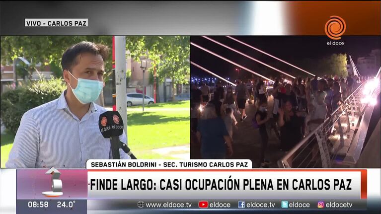 El turismo en Carlos Paz en pleno finde largo