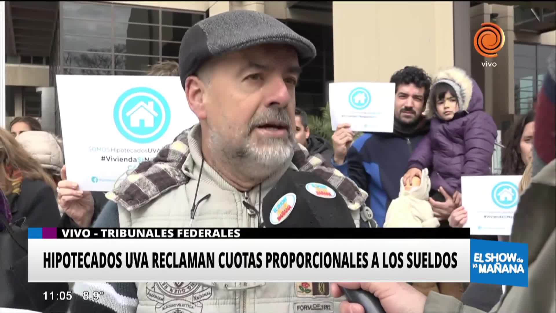 Protesta en Tribunales por los créditos UVA