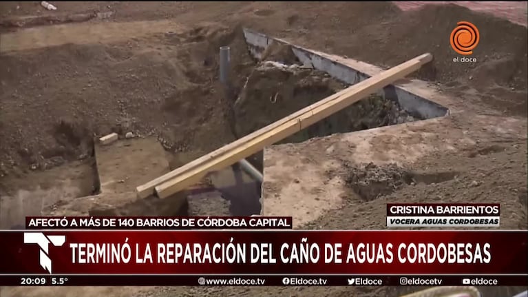 Aunque ya se reparó el caño, las obras seguirán hasta el lunes