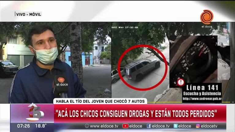 Choque múltiple y fatal: aseguró que su sobrino tiene problemas de adicciones