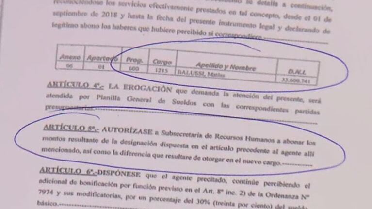 La denuncia de un concejal: "Nombró a su hijo en planta permanente"