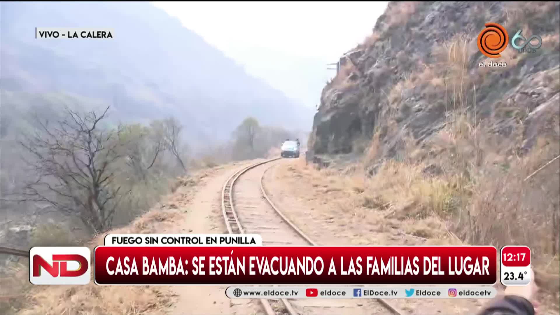 Incendios en Córdoba: así evacúan a habitantes de Casa Bamba