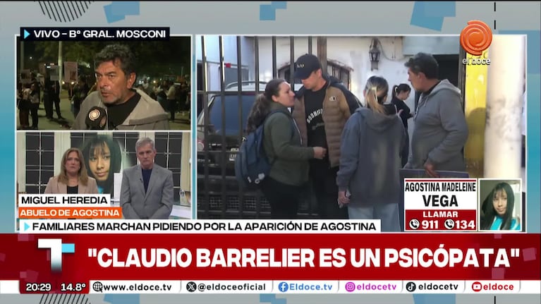 El abuelo de Agostina pidió por su aparición con vida