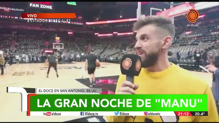 Alto Viaje: El Doce, en la noche histórica de Manu Ginóbili con los Spurs