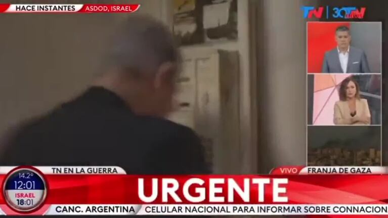 El tenso momento de Nelson Castro en Israel