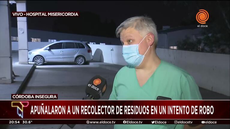 Apuñalaron a un recolector de basura: cómo sigue su salud