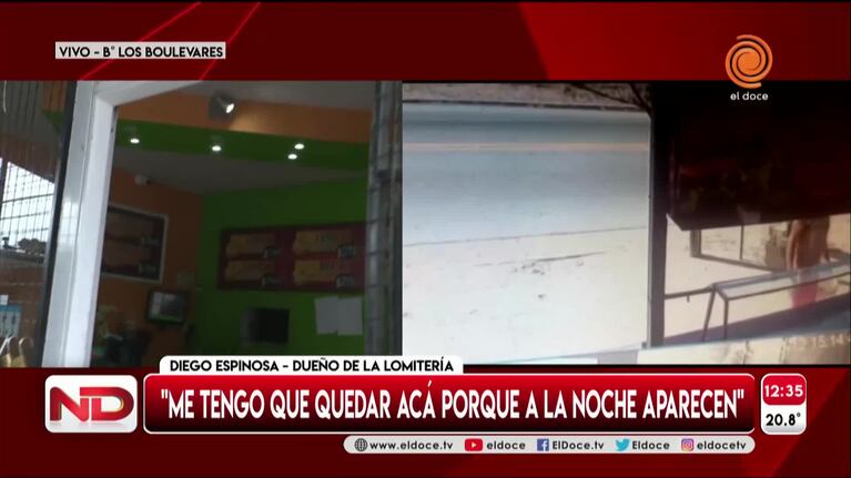 Con un palo y un machete, custodia su negocio por la ola de robos