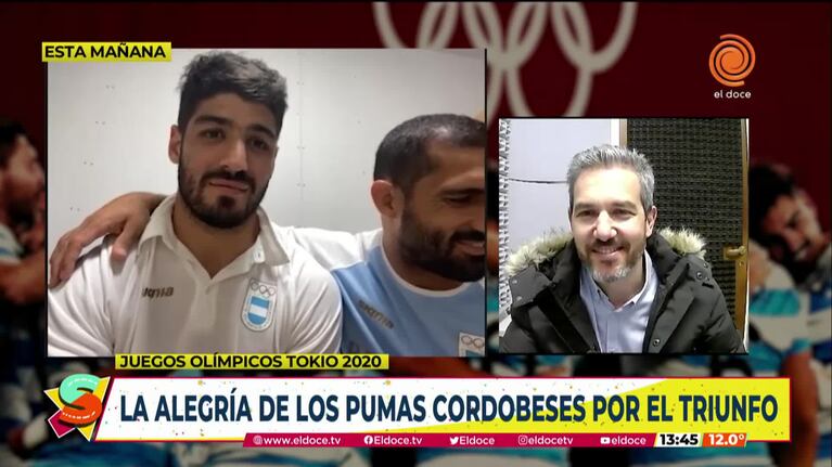 Tokio 2020: la alegría de los cordobeses tras el triunfo con Los Pumas