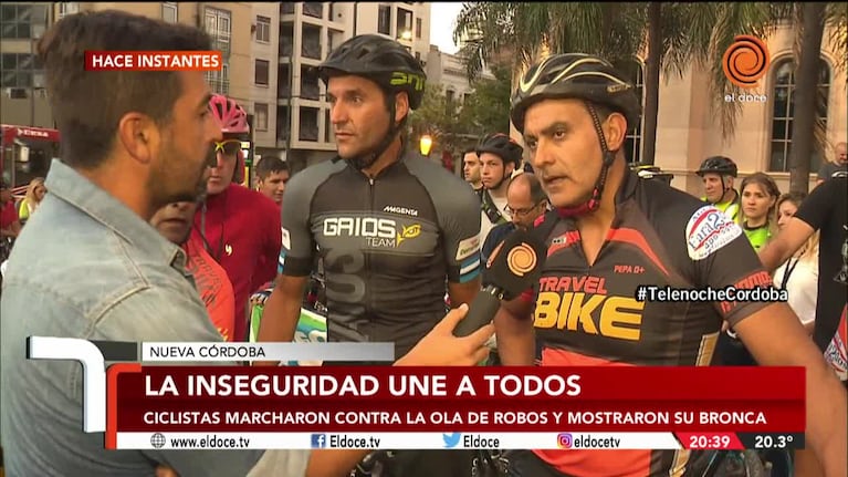 Cansados por la ola de robos, ciclistas protestaron en Córdoba