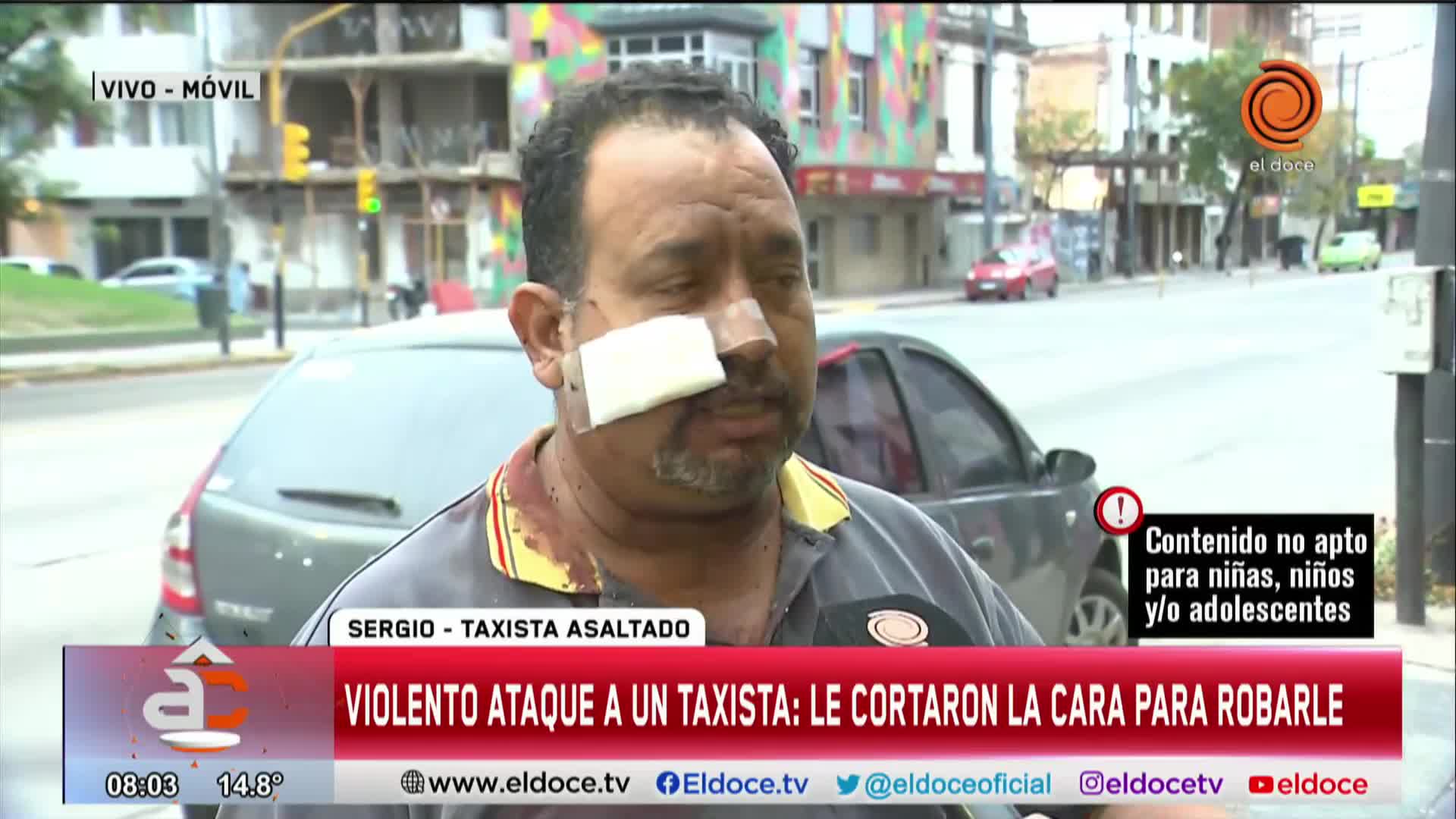 El estremecedor relato del taxista atacado con una botella por delincuentes