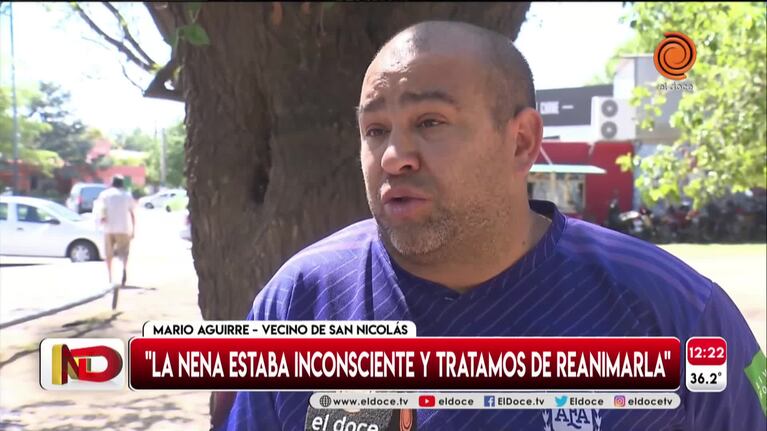 El dramático relato del hombre que auxilió a la nena ahogada en El Fantasio