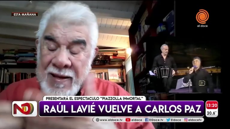 Raúl Lavié regresa a Carlos Paz para homenajear a Piazzolla 