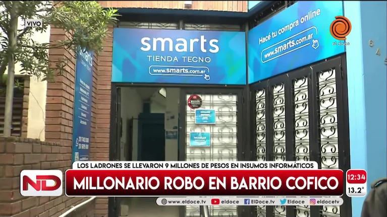 Robaron computadoras y celulares por 9 millones de pesos