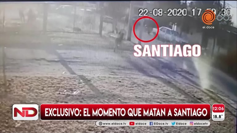 El video del crimen de Santiago Orellano en barrio Comercial