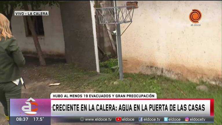 Casas inundadas y drama por la creciente en La Calera: "Tuvimos miedo"