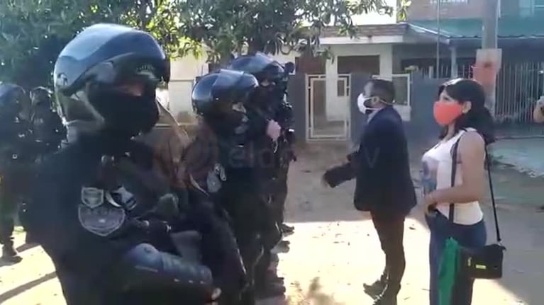 Incidentes en el desalojo de un terreno camino a Capilla de los Remedios