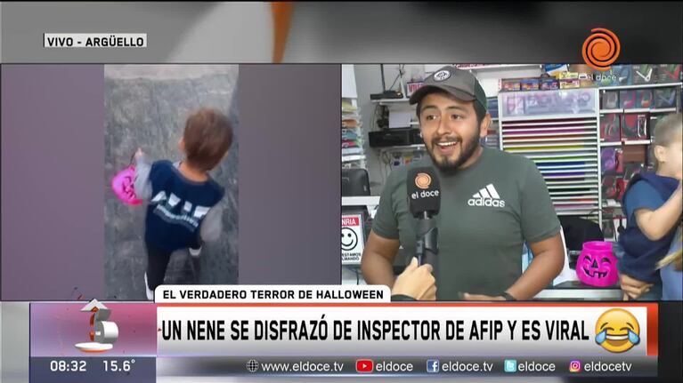Niño AFIP en Halloween: qué dijeron los familiares sobre el disfraz