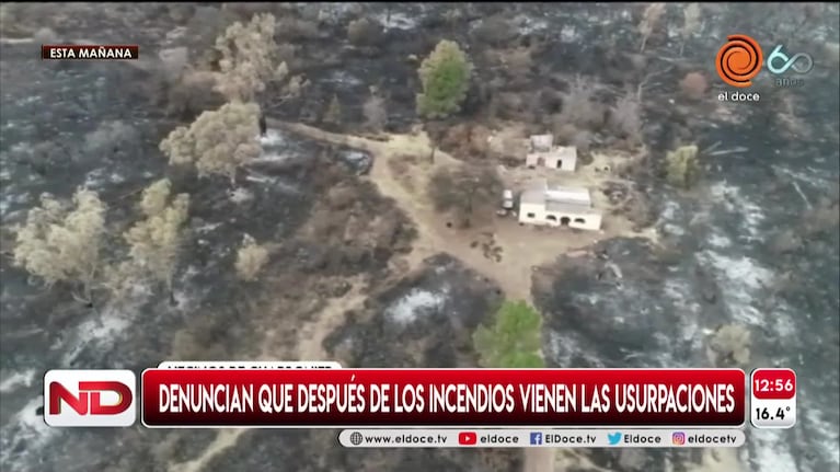 En Charbonier denuncian que los incendios fueron para usurpar